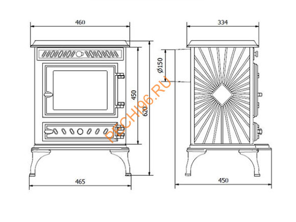 Печь-камин KAW-MET P3 Печь-камин KAW-MET P3