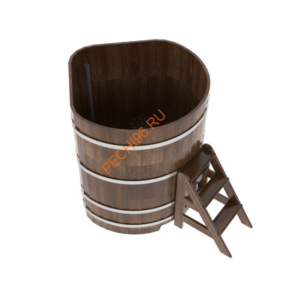 Купель для бани BentWood угловая из сращённой морёной лиственницы, 1,19х1,19 м