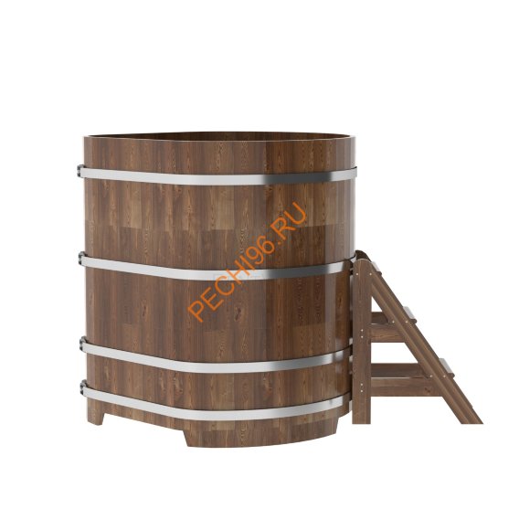 Купель для бани BentWood угловая из сращённой морёной лиственницы, 1,19х1,19 м