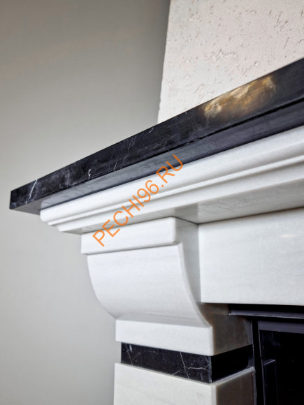 Облицовка для камина VENEZIA SR, Blanco/Negro, угловая