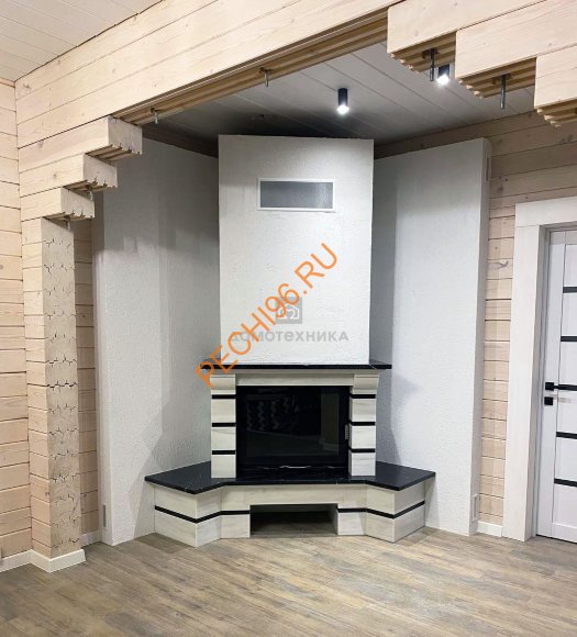 Облицовка для камина VENEZIA SR, Blanco/Negro, угловая