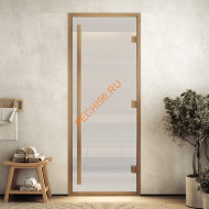 Дверь стеклянная DoorWood Хамам АРТ Wood 3 сатин