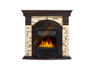 Электрокамин Electrolux Classic EFP/P-1020LS с порталом Firelight Torre Classic, сланец натуральный, венге