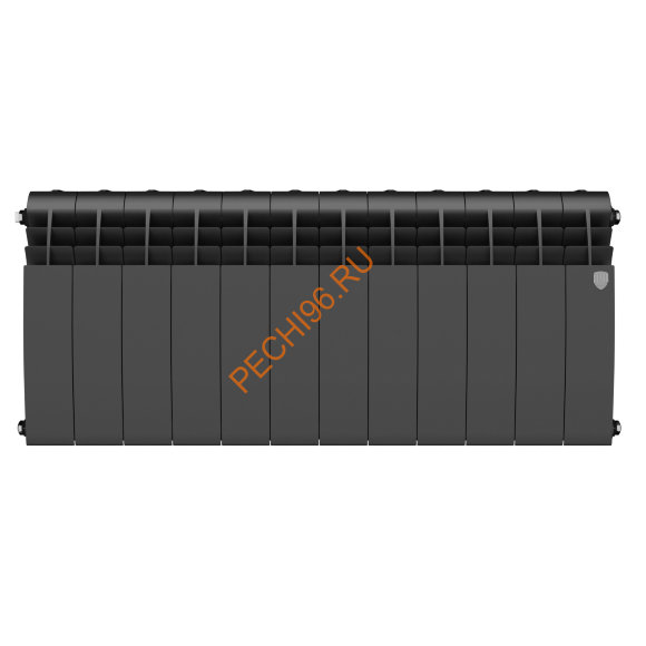 Радиатор биметаллический Royal Thermo BILINER B 350 Чёрный, 12 секций