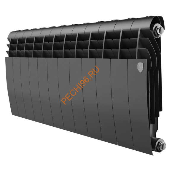 Радиатор биметаллический Royal Thermo BILINER B 350 Чёрный, 12 секций