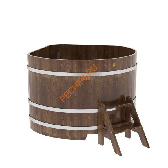 Купель для бани BentWood угловая из сращённой морёной лиственницы, 1,37х1,37 м