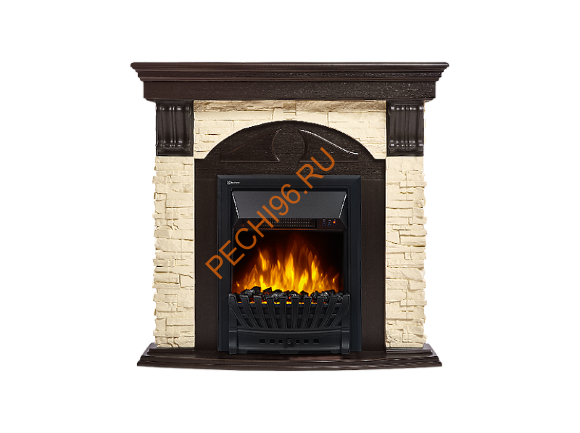 Электрокамин Electrolux Classic EFP/P-1020LS с порталом Firelight Torre Classic, слоновая кость, венге