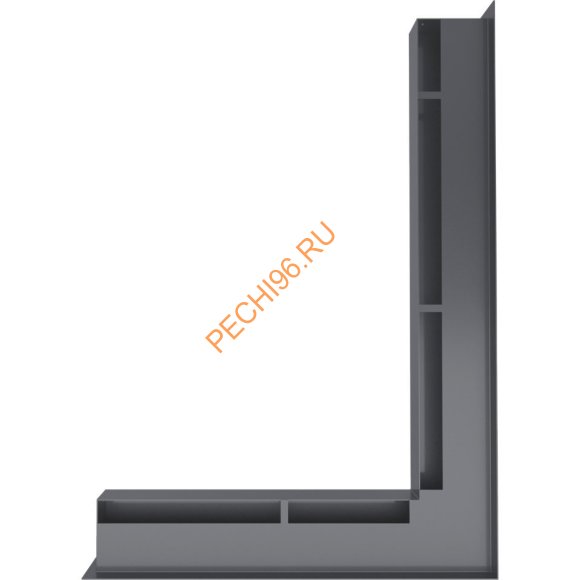 Люфт Kratki NP/L60/G угловой графит 766x547 мм