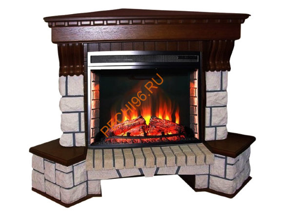 Электрокамин InterFlame Экстер угловой с очагом Antares 33 LED FX QZ