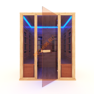 Инфракрасная кабина НКЗ 6-местная прямая из кедра