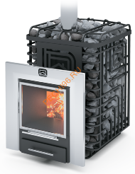 Печь для бани Теплодар Сибирский утес 20 ЛП Профи Панорама