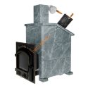 Портал для банной печи Сибирь (700х700) Талькомагнезит, рваный камень