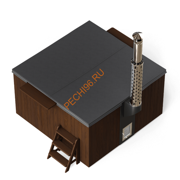 Купель композитная Polarspa ELITE QUATTRO 200 термососна темная