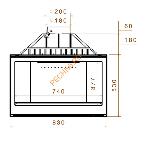 Каминная топка Liseo Castiron LCI 9 GF L/R