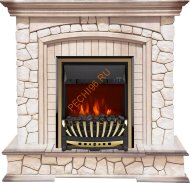 Электрокамин Royal Flame Preston Слоновая кость с патиной с очагом Aspen