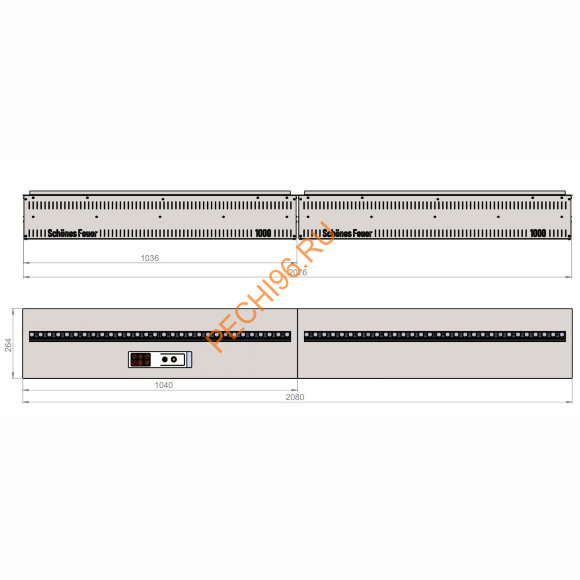 Паровой электрический очаг Schones Feuer 3D FireLine 2000 Паровой электрический очаг Schones Feuer 3D FireLine 2000