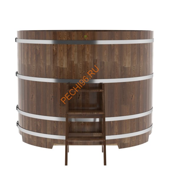Купель для бани BentWood круглая из сращённой морёной лиственницы, D 2,0м Купель для бани BentWood круглая из сращённой морёной лиственницы, D 2,0м