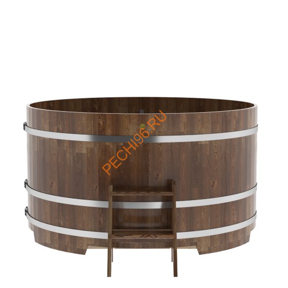 Купель для бани BentWood круглая из сращённой морёной лиственницы, D 2,0м Купель для бани BentWood круглая из сращённой морёной лиственницы, D 2,0м