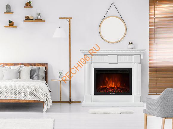 Электрокамин Electrolux Sphere Plus EFP/P-3320RLS с порталом Firelight Colonna 30, белый