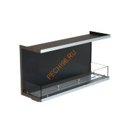 Биокамин фронтальный 1000х500х300 мм, стекло, рамка нержавейка