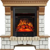 Электрокамин Royal Flame Pierre Luxe угловой дуб с очагом Majestic FX