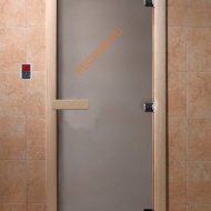 Дверь стеклянная DoorWood сатин, 2100х900 мм