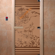 Дверь стеклянная DoorWood «Япония бронза матовая», 2000х800 мм