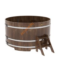 Купель для бани BentWood круглая из сращённой морёной лиственницы, D1,8 м