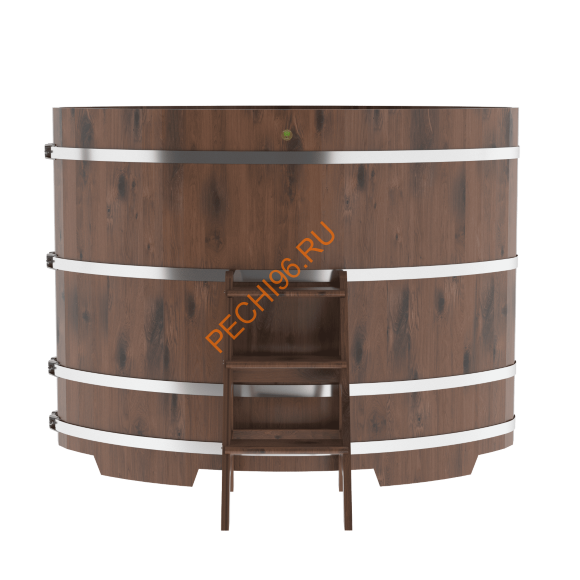 Купель для бани BentWood овальная из мореного дуба Рустик, 1,12х1,83 м