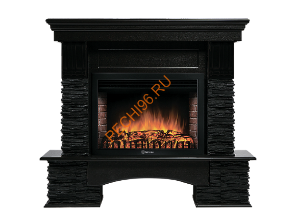 Электрокамин Electrolux EFP/P-3020LS с порталом Firelight Pietra Nuovo 30, сланец черный