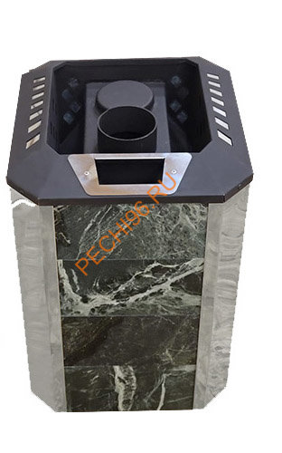 Чугунная банная печь Пегас 16 NEXT ДТ4 в камне змеевик Чугунная банная печь Пегас 16 NEXT ДТ4 в камне змеевик