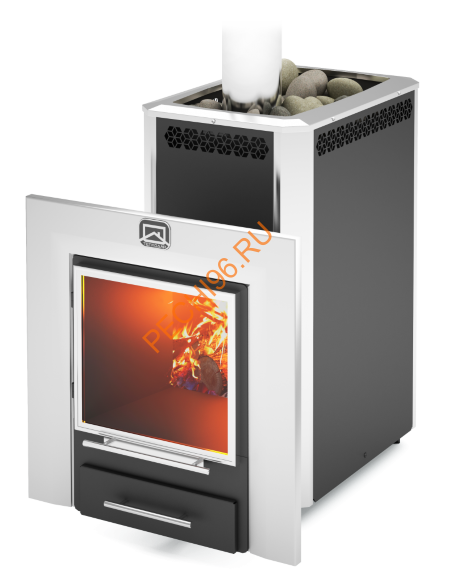 Печь банная Теплодар Сибирь 20 ЛK Панорама
