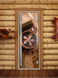 Дверь стеклянная DoorWood «Престиж», 700х1900мм, с фотопечатью «Умиротворение»