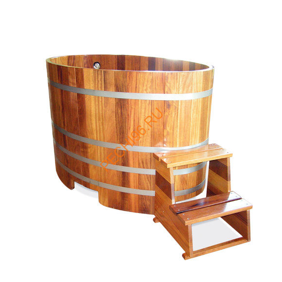 Купель для бани Blumenberg TBK 130х79 Premium овальная из камбалы (чертеж 130/7)