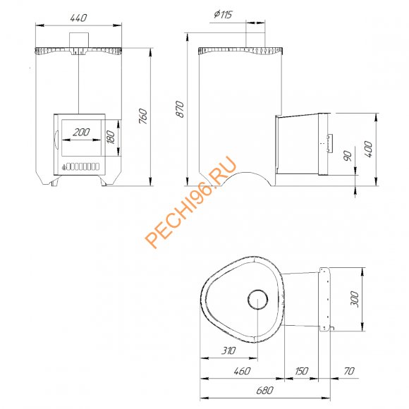 Печь банная Ферингер Мини ПФ Стандарт