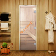 Дверь стеклянная Арта Статус 60G Прозрачная, ольха