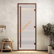 Дверь стеклянная DoorWood Хамам АРТ Wood 50 сатин