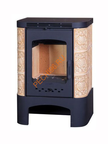 Печь-камин БАВАРИЯ изразец с металлической крышкой Барокко песочная Печь-камин БАВАРИЯ изразец с металлической крышкой Барокко песочная