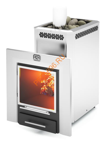 Печь банная Теплодар Сибирь 20 ЛНЗ Профи Панорама