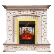 Электрокамин Royal Flame Preston Слоновая кость с патиной с очагом Majestic FX M