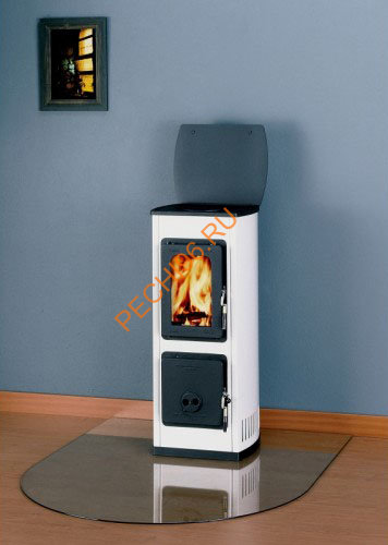 Стальная печь-камин Thorma MILANO II termoplate белая