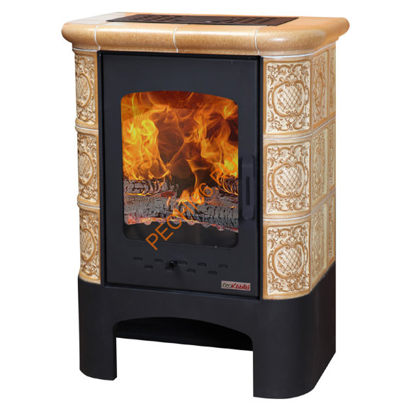 Печь-камин БАВАРИЯ изразец Барокко песочная Печь-камин БАВАРИЯ изразец Барокко песочная