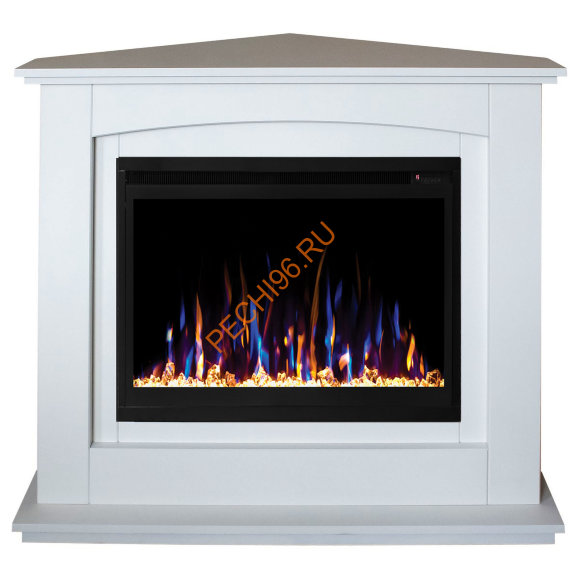 Электрокамин RealFlame Canada Corner 25,5 WT с очагом Saphir 25,5 и LED подсветкой