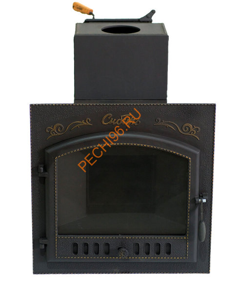 Печь чугунная банная Сибирь-премиум 25 (700х700), ТК 400 мм, ЗК