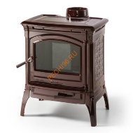 Чугунная печь-камин Hergom Shelburne, коричневая
