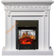 Электрокамин Royal Flame Valletta белый с очагом Majestic FX M