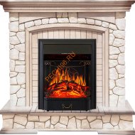 Электрокамин Royal Flame Preston Слоновая кость с патиной с очагом Majestic FX