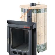 Печь банная Ферингер Малютка ПФ Окаменевшее дерево перенесённый рисунок+Жадеит