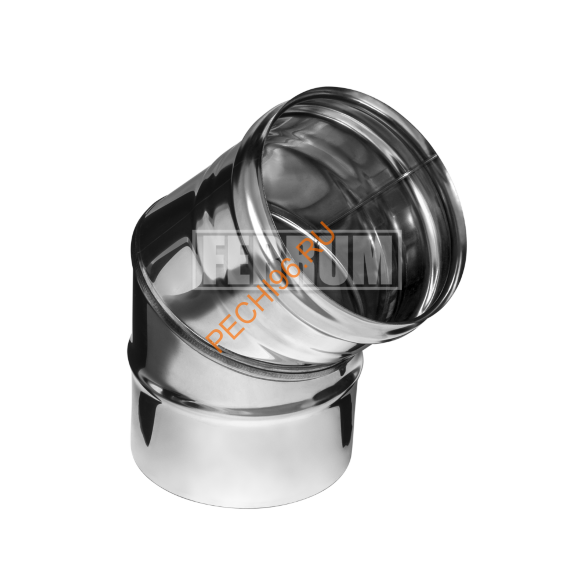 Отвод 135° Феррум, нержавейка AISI 430-0,8 мм, d 115 мм