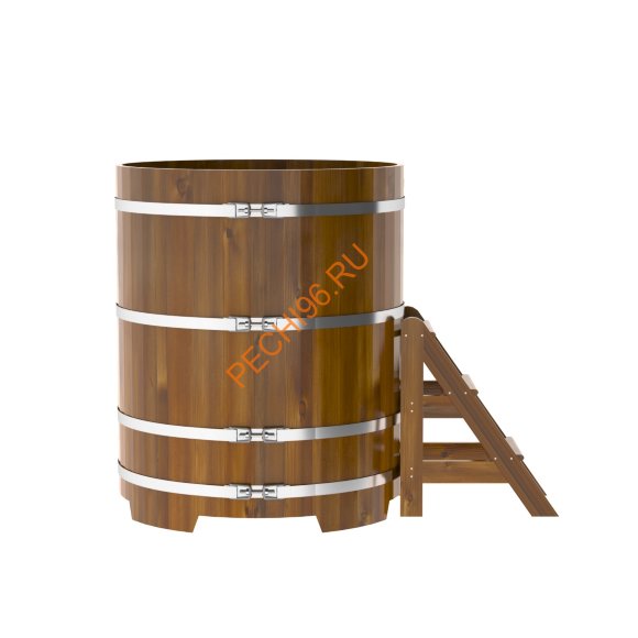 Купель для бани BentWood круглая из морёной лиственницы Рустик, D 1,17м